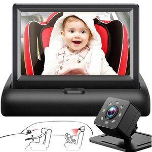 NWT - HD Video Baby Car Mirror with 4.3'' HD Night Vision Function Display.